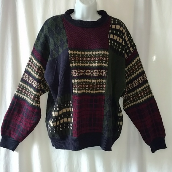 FAB VTG Cotton Blend Oversized Sweater L - Picture 2 of 7